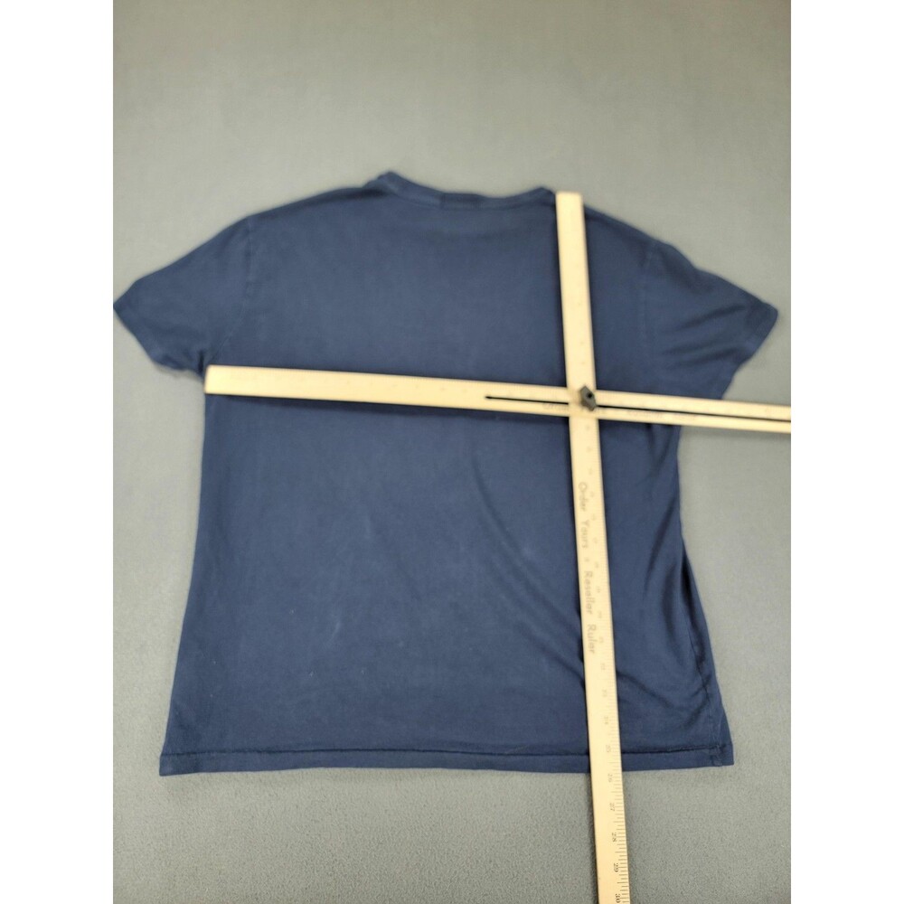 Polo Ralph Lauren Shirt Mens Medium Blue Classic Fit Splatter Spell Out Logo Tee - Picture 9 of 12